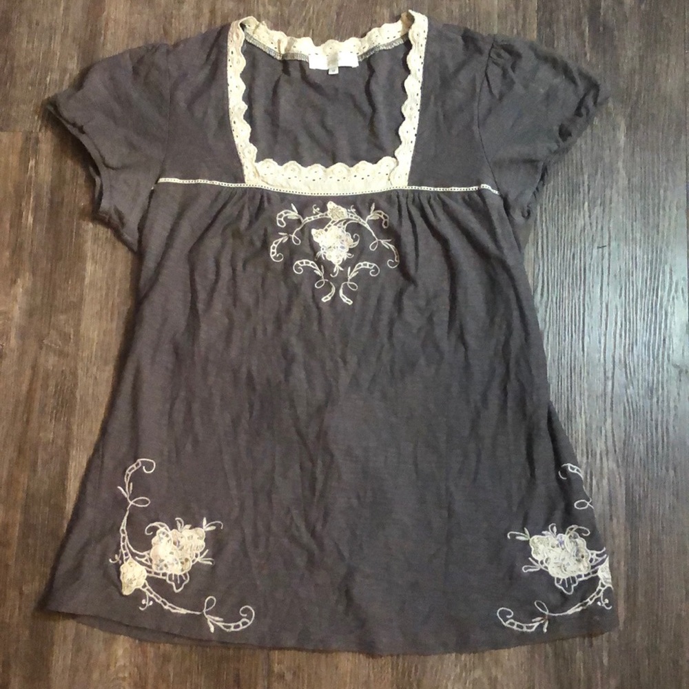 Rocha John Rocha Embroidered Top Sz 12